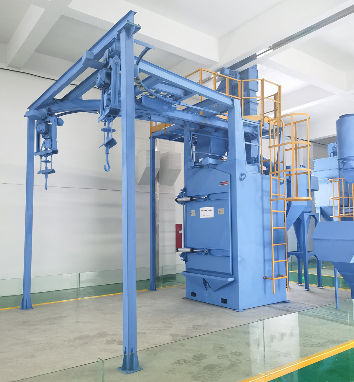 深圳百超機(jī)械吊鉤式拋丸機(jī)設(shè)備實拍圖